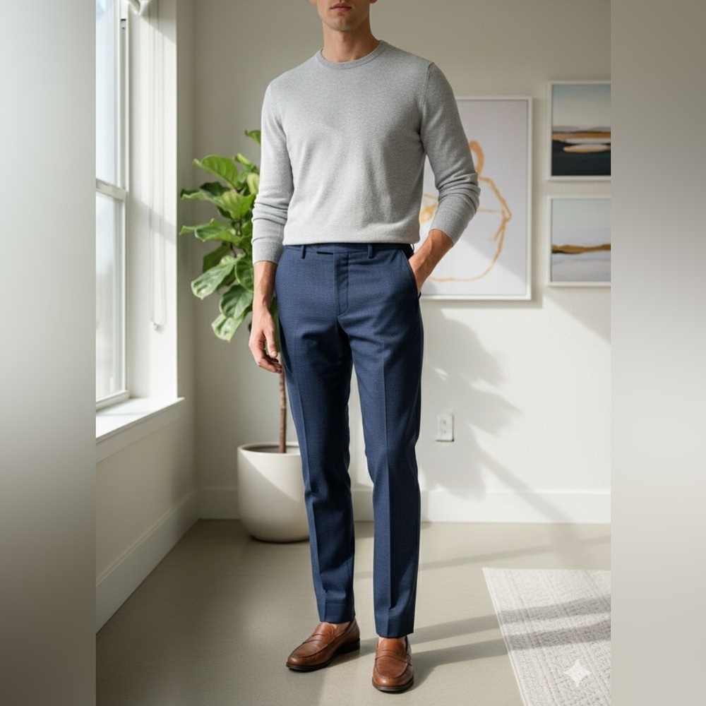 Theory Marlo HT Suiting Wool blend Check Pants , size 32/33